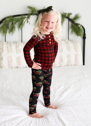 Posh Peanut Levi L/S Henley Loungewear, Posh Peanut, All Things Holiday, Holiday Pajama, Holiday Pajamas, Pajama, Pajamas, Posh Peanut, Posh Peanut Christmas, Posh Peanut family Pajamas, Posh