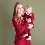 Posh Peanut Bordeaux Waffle Women's L/S Pajama Set, Posh Peanut, Pajama, Pajamas, Posh Peanut, Posh Peanut Bordeaux Waffle, Posh Peanut Fall 2021, Posh Peanut Fall 3, Posh Peanut Pajama, Posh