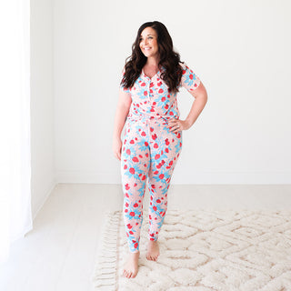 Posh Peanut Strawberry Women's S/S Loungewear, Posh Peanut, Pajama, Pajamas, Posh Peanut, Posh Peanut Pajama, Posh Peanut Pajamas, Posh Peanut Women's S/S Loungewear, Posh Peanut Women's Shor