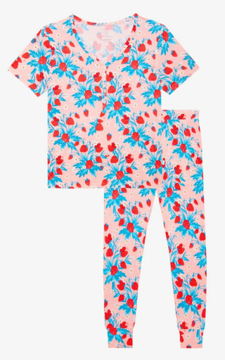 Posh Peanut Strawberry Women's S/S Loungewear, Posh Peanut, Pajama, Pajamas, Posh Peanut, Posh Peanut Pajama, Posh Peanut Pajamas, Posh Peanut Women's S/S Loungewear, Posh Peanut Women's Shor