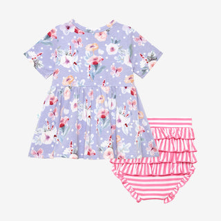 Posh Peanut Samantha S/S Basic Peplum Top & Bloomer Set, Posh Peanut, Posh Peanut, Posh Peanut Basic Peplum Top & Bloomer Set, Posh Peanut Bummie Set, Posh Peanut Peplum Top & Bloomer Set, Po