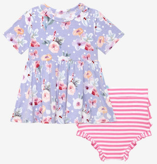 Posh Peanut Samantha S/S Basic Peplum Top & Bloomer Set, Posh Peanut, Posh Peanut, Posh Peanut Basic Peplum Top & Bloomer Set, Posh Peanut Bummie Set, Posh Peanut Peplum Top & Bloomer Set, Po