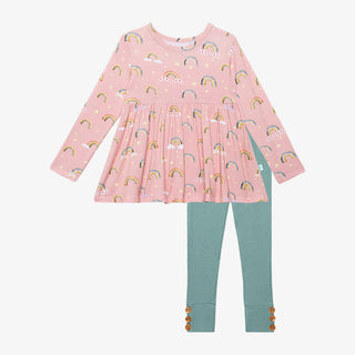 Posh Peanut Shay L/S Basic Peplum Top & Legging Set, Posh Peanut, cf-size-7y, cf-type-2pc-set, cf-vendor-posh-peanut, Posh Peanut, Posh Peanut Fall 2021, Posh Peanut L/S Basic Peplum Top & Le