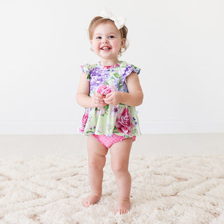 Posh Peanut Georgina Ruffled Capsleeve Basic Peplum Top & Bloomer Set, Posh Peanut, Posh Custom Sale, Posh Peanut, Posh Peanut Bummie Set, Posh Peanut Georgina, Posh Peanut Georgina Ruffled C