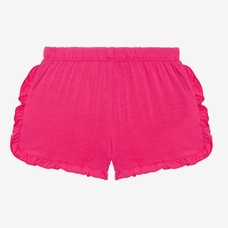 Posh Peanut Coral Basic Ruffled Capsleeve Top & Ruffled Varsity Short, Posh Peanut, Posh Custom Sale, Posh Peanut, Posh Peanut Basic Ruffled Capsleeve Top & Ruffled Varsity Short, Posh Peanut