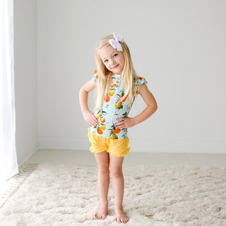 Posh Peanut Mirabella Henley Ruffled Capsleeve Top & Ruffled Varsity Short, Posh Peanut, Posh Peanut, Posh Peanut Henley Ruffled Capsleeve Top & Ruffled Varsity Short, Posh Peanut Mirabella, 