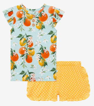Posh Peanut Mirabella Henley Ruffled Capsleeve Top & Ruffled Varsity Short, Posh Peanut, Posh Peanut, Posh Peanut Henley Ruffled Capsleeve Top & Ruffled Varsity Short, Posh Peanut Mirabella, 