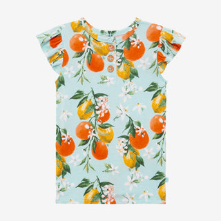 Posh Peanut Mirabella Henley Ruffled Capsleeve Top & Ruffled Varsity Short, Posh Peanut, Posh Peanut, Posh Peanut Henley Ruffled Capsleeve Top & Ruffled Varsity Short, Posh Peanut Mirabella, 