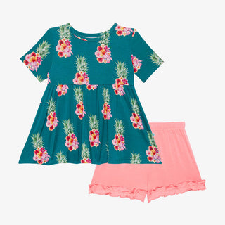 Posh Peanut Ananans Basic S/S Peplum Top & Short Set, Posh Peanut, Posh Peanut, Posh Peanut Ananans, Posh Peanut Ananans Basic S/S Peplum Top & Short Set, Posh Peanut Ananas, Posh Peanut Anan