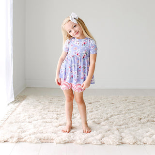 Posh Peanut Samantha S/S Basic Peplum Top & Ruffled Short, Posh Peanut, Posh Peanut, Posh Peanut S/S Basic Peplum Top & Ruffled Short, Posh Peanut Samantha, Posh Peanut Samantha S/S Basic Pep