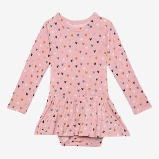 Posh Peanut Cassidy L/S Basic Twirl Skirt Bodysuit, Posh Peanut, Heart, Hearts, Posh Peanut, Posh Peanut Cassidy, Posh Peanut Cassidy L/S Basic Twirl Skirt Bodysuit, Posh Peanut Cassidy Long 