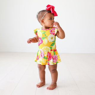 Posh Peanut Annika Ruffled Capsleeve Basic Twirl Skirt Bodysuit, Posh Peanut, Posh Custom Sale, Posh Peanut, Posh Peanut Annika, Posh Peanut Annika Ruffled Caplseeve Basic Twirl Skirt Bodysui