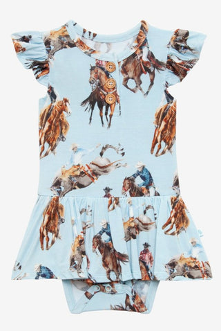 Posh Peanut Brody Ruffled Caplseeve Henley Twirl Bodysuit, Posh Peanut, Posh Custom Sale, Posh Peanut, Posh Peanut Brody, Posh Peanut Horse, Posh Peanut S/S Ruffled Caplseeve Twirl Bodysuit, 