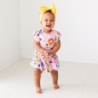 Posh Peanut Kaileigh Ruffled Caplseeve Basic Twirl Skirt Bodysuit, Posh Peanut, Posh Custom Sale, Posh Peanut, Posh Peanut Kaighleigh, Posh Peanut Kaighleigh Ruffled Caplseeve Basic Twirl Ski