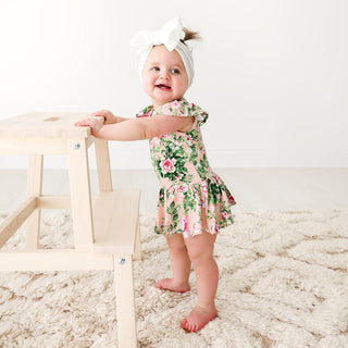 Posh Peanut Renia Ruffled Caplseeve Twirl Bodysuit, Posh Peanut, Posh Peanut, Posh Peanut Renia, Posh Peanut Ruffled Caplseeve Twirl Bodysuit, Posh Peanut S/S Ruffled Caplseeve Twirl Bodysuit