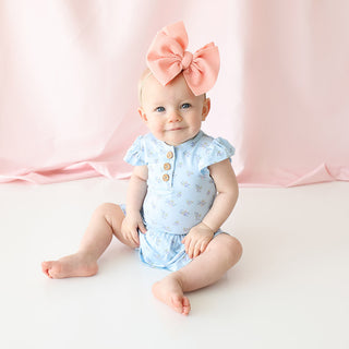 Posh Peanut Grace Ruffled Capsleeve Henley Twirl Skirt Bodysuit, Posh Peanut, Posh Peanut, Posh Peanut Grace, Posh Peanut Grace Ruffled Capsleeve Henley Twirl Skirt Bodysuit, Posh Peanut Ruff