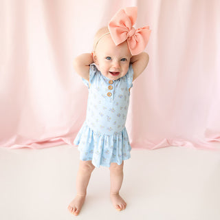 Posh Peanut Grace Ruffled Capsleeve Henley Twirl Skirt Bodysuit, Posh Peanut, Posh Peanut, Posh Peanut Grace, Posh Peanut Grace Ruffled Capsleeve Henley Twirl Skirt Bodysuit, Posh Peanut Ruff