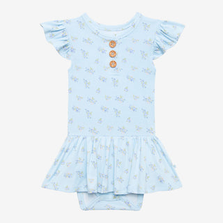 Posh Peanut Grace Ruffled Capsleeve Henley Twirl Skirt Bodysuit, Posh Peanut, Posh Peanut, Posh Peanut Grace, Posh Peanut Grace Ruffled Capsleeve Henley Twirl Skirt Bodysuit, Posh Peanut Ruff