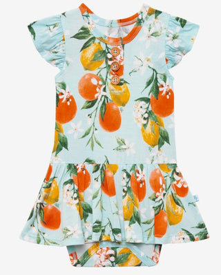 Posh Peanut Mirabella Ruffled Capsleeve Henley Twirl Bodysuit, Posh Peanut, Posh Peanut, Posh Peanut Mirabella, Posh Peanut Mirabella Ruffled Caplseeve Henley Twirl Bodysuit, Posh Peanut S/S 