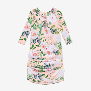 Posh Peanut Harper Wood Button Zippered Gown, Posh Peanut, Posh Peanut, Posh Peanut Gown, Posh Peanut Harper, Posh Peanut Harper Wood Button Zippered Gown, Posh Peanut Wood Button Zippered Go