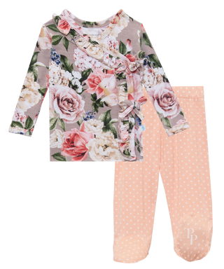 Posh Peanut Cassie Tie Front Ruffle Kimono Set, Posh Peanut, Posh Custom Sale, Posh Peanut, Posh Peanut Cassie, Posh Peanut Cassie Tie Front Ruffle Kimono Set, Posh Peanut Front Kimono Set, P