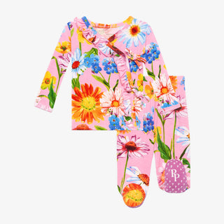 Posh Peanut Kaileigh Tie Front Ruffle Kimono Set, Posh Peanut, Posh Custom Sale, Posh Peanut, Posh Peanut Front Kimono Set, Posh Peanut Kaighleigh, Posh Peanut Kaighleigh Tie Front Ruffle Kim