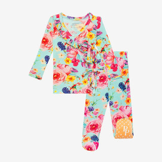 Posh Peanut Olivia Mae Tie Front Ruffle Kimono Set, Posh Peanut, Posh Peanut, Posh Peanut Front Kimono Set, Posh Peanut Olivia Mae, Posh Peanut Olivia Mae Tie Front Ruffle Kimono Set, Posh Pe