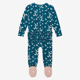 Posh Peanut Adriana Ruffled Zippered Footie, Posh Peanut, Posh Peanut, Posh Peanut Adriana, Posh Peanut Adrianna, Posh Peanut Fall 2021, Posh Peanut Footie, Posh Peanut Footie with Zipper, Po