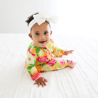 Posh Peanut Annika Ruffled Zippered Footie, Posh Peanut, Posh Custom Sale, Posh Peanut, Posh Peanut Annika, Posh Peanut Annika Ruffled Zippered Footie, Posh Peanut Footie, Posh Peanut Footie 