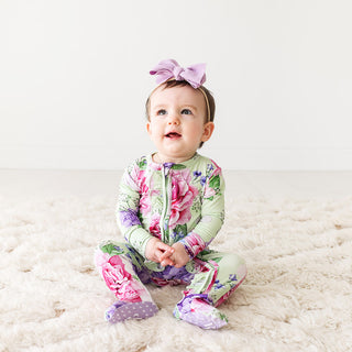 Posh Peanut Georgina Ruffled Zippered Footie, Posh Peanut, Posh Custom Sale, Posh Peanut, Posh Peanut Footie, Posh Peanut Footie with Zipper, Posh Peanut Georgina, Posh Peanut Georgina Ruffle