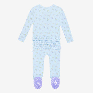 Posh Peanut Grace Ruffled Zippered Footie, Posh Peanut, Posh Peanut, Posh Peanut Footie, Posh Peanut Footie with Zipper, Posh Peanut Grace, Posh Peanut Grace Ruffled Zippered Footie, Posh Pea