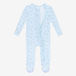 Posh Peanut Grace Ruffled Zippered Footie, Posh Peanut, Posh Peanut, Posh Peanut Footie, Posh Peanut Footie with Zipper, Posh Peanut Grace, Posh Peanut Grace Ruffled Zippered Footie, Posh Pea