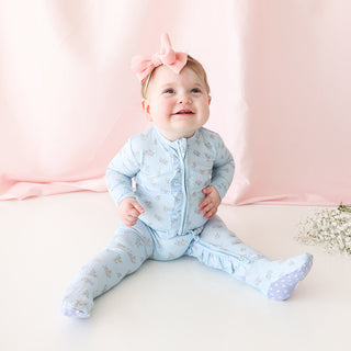 Posh Peanut Grace Ruffled Zippered Footie, Posh Peanut, Posh Peanut, Posh Peanut Footie, Posh Peanut Footie with Zipper, Posh Peanut Grace, Posh Peanut Grace Ruffled Zippered Footie, Posh Pea
