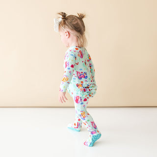 Posh Peanut Kai Ruffled Zippered Footie, Posh Peanut, Mermaid, Mermaids, Posh Custom Sale, Posh Peanut, Posh Peanut Footie, Posh Peanut Footie with Zipper, Posh Peanut Kai, Posh Peanut Kai Ru