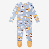 Posh Peanut Marshal Ruffled Zippered Footie, Posh Peanut, Posh Peanut, Posh Peanut Fall 2021, Posh Peanut Footie, Posh Peanut Footie with Zipper, Posh Peanut Marshal, Posh Peanut Retailer Exc