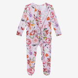 Posh Peanut Pari Ruffled Zippered Footie, Posh Peanut, Posh Peanut, Posh Peanut Fall 2021, Posh Peanut Fall 3, Posh Peanut Footie, Posh Peanut Footie with Zipper, Posh Peanut Holiday 2021, Po