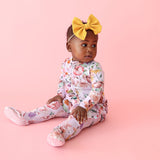 Posh Peanut Pari Ruffled Zippered Footie, Posh Peanut, Posh Peanut, Posh Peanut Fall 2021, Posh Peanut Fall 3, Posh Peanut Footie, Posh Peanut Footie with Zipper, Posh Peanut Holiday 2021, Po
