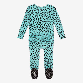 Posh Peanut Pebbles Ruffled Zippered Footie, Posh Peanut, Posh Peanut, Posh Peanut Footie, Posh Peanut Footie with Zipper, Posh Peanut Pebbles, Posh Peanut Pebbles Ruffled Zippered Footie, Po