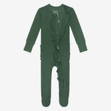 Posh Peanut Pine Waffle Ruffled Zippered Footie, Posh Peanut, Posh Peanut, Posh Peanut Fall 2021, Posh Peanut fall 3, Posh Peanut Footie, Posh Peanut Footie with Zipper, Posh Peanut Holiday 2