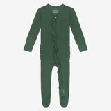 Posh Peanut Pine Waffle Ruffled Zippered Footie, Posh Peanut, Posh Peanut, Posh Peanut Fall 2021, Posh Peanut fall 3, Posh Peanut Footie, Posh Peanut Footie with Zipper, Posh Peanut Holiday 2