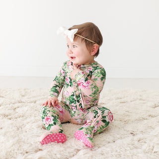 Posh Peanut Renia Ruffled Zippered Footie, Posh Peanut, Posh Peanut, Posh Peanut Footie, Posh Peanut Footie with Zipper, Posh Peanut Renia, Posh Peanut Ruffled Zippered Footie, Posh Peanut Zi