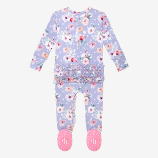 Posh Peanut Samantha Ruffled Zippered Footie, Posh Peanut, Posh Peanut, Posh Peanut Footie, Posh Peanut Footie with Zipper, Posh Peanut Ruffled Zippered Footie, Posh Peanut Samantha, Posh Pea