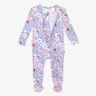 Posh Peanut Samantha Ruffled Zippered Footie, Posh Peanut, Posh Peanut, Posh Peanut Footie, Posh Peanut Footie with Zipper, Posh Peanut Ruffled Zippered Footie, Posh Peanut Samantha, Posh Pea