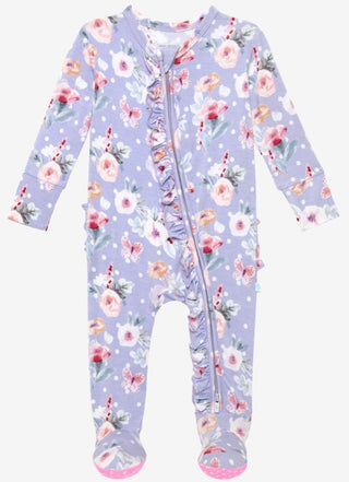 Posh Peanut Samantha Ruffled Zippered Footie, Posh Peanut, Posh Peanut, Posh Peanut Footie, Posh Peanut Footie with Zipper, Posh Peanut Ruffled Zippered Footie, Posh Peanut Samantha, Posh Pea
