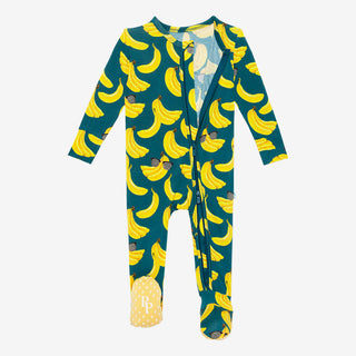 Posh Peanut Bananas Footie with Zipper, Posh Peanut, Posh Custom Sale, Posh Peanut, Posh Peanut Bananas, Posh Peanut Bananas Footie with Zipper, Posh Peanut Footie, Posh Peanut Footie with Zi