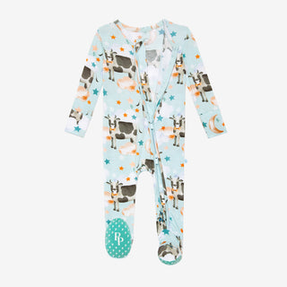 Posh Peanut Tex Zippered Footie, Posh Peanut, Posh Peanut, Posh Peanut Cow, Posh Peanut Footie, Posh Peanut Footie with Zipper, Posh Peanut Tex, Posh Peanut Tex Zippered Footie, Posh Peanut Z