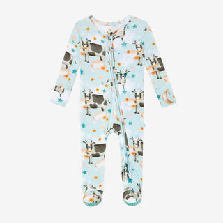 Posh Peanut Tex Zippered Footie, Posh Peanut, Posh Peanut, Posh Peanut Cow, Posh Peanut Footie, Posh Peanut Footie with Zipper, Posh Peanut Tex, Posh Peanut Tex Zippered Footie, Posh Peanut Z