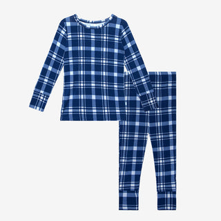 Posh Peanut Owen L/S Basic Loungewear, Posh Peanut, Blue Plaid, Pajama, Pajamas, Posh Peanut, Posh Peanut Blue Plaid, Posh Peanut Fall 2021, Posh Peanut L/S Basic Loungewear, Posh Peanut Long