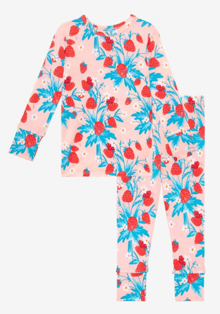 Posh Peanut Strawberry L/S Basic Loungewear, Posh Peanut, Pajama, Pajamas, Posh Peanut, Posh Peanut L/S Basic Loungewear, Posh Peanut Loungewear, Posh Peanut Pajama, Posh Peanut Pajama Set, P