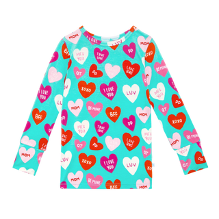 Posh Peanut Valerie L/S Basic Loungewear, Posh Peanut, Conversation Heart, Conversation Hearts, Pajama, Pajamas, Posh Peanut, Posh Peanut L/S Basic Loungewear, Posh Peanut Loungewear, Posh Pe
